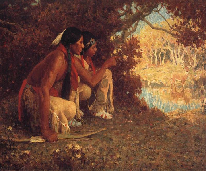 Eanger Irving Couse Hunting for Deer china oil painting image